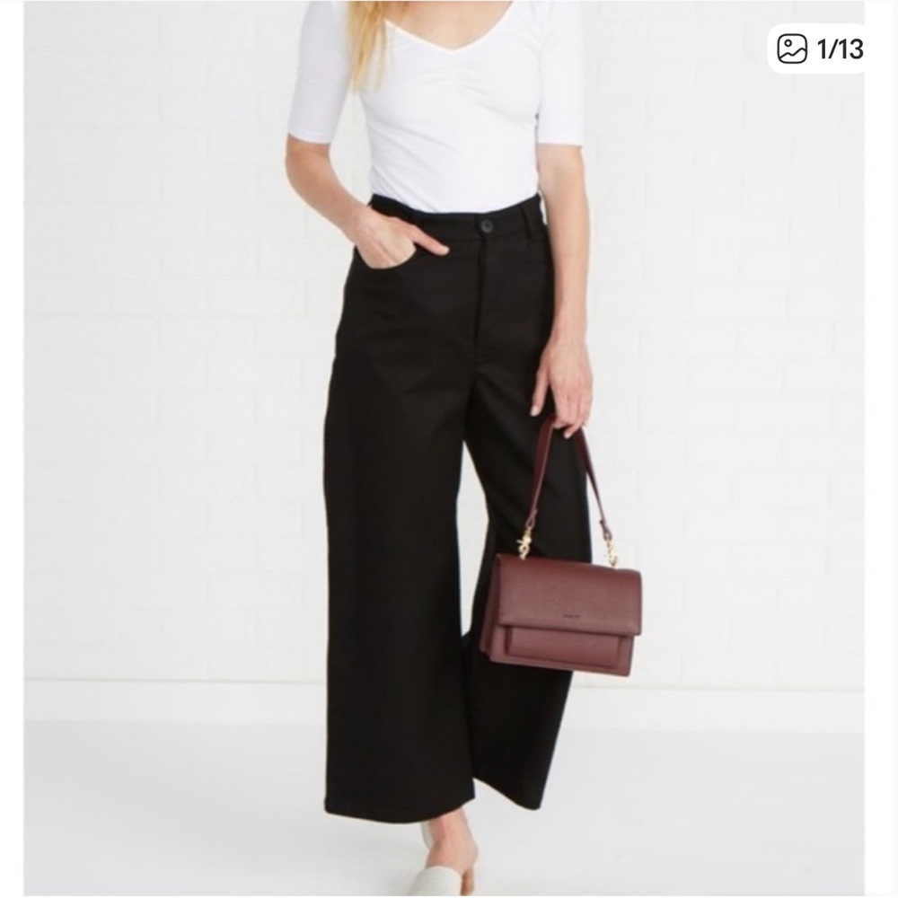 Kowtow Stage Wide Pant Button Fly in Black size M